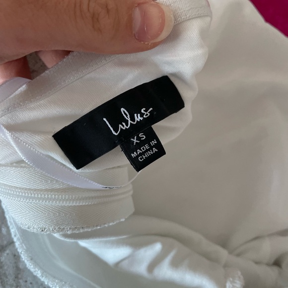 Brightly Shining Silver Metallic One-Shoulder Mini Dress - Picture 6 of 7